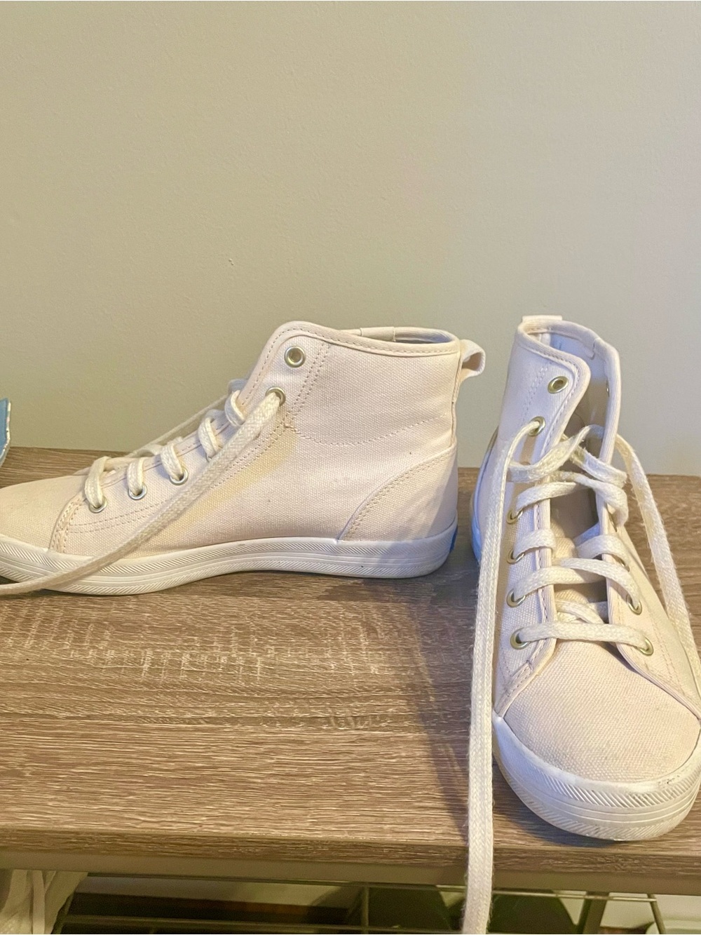 Keds Women's High-Top Canvas Sneakers in Off-White